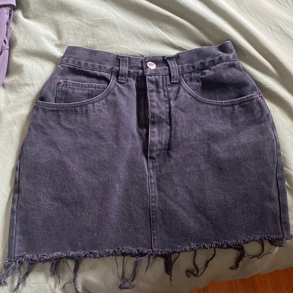 Black Denim Skirt